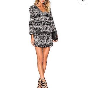 Joie Vork Drop Waist Cotton Dress in Caviar